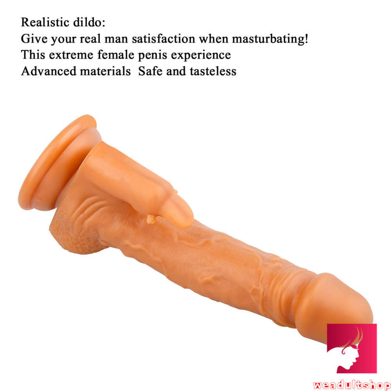 7.87in Elastic Hard Inside Dildo Sex Toy With Blue Veins