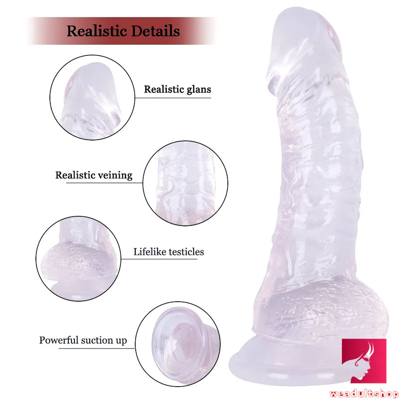 7.87in Flexible G-spot Realistic Dildo With Powerful Suction Cup