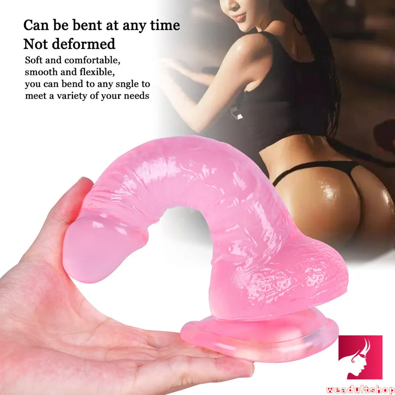 7.87in Flexible G-spot Realistic Dildo With Powerful Suction Cup