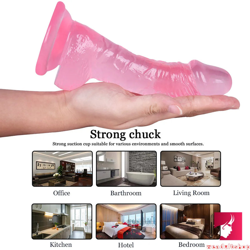 7.87in Flexible G-spot Realistic Dildo With Powerful Suction Cup