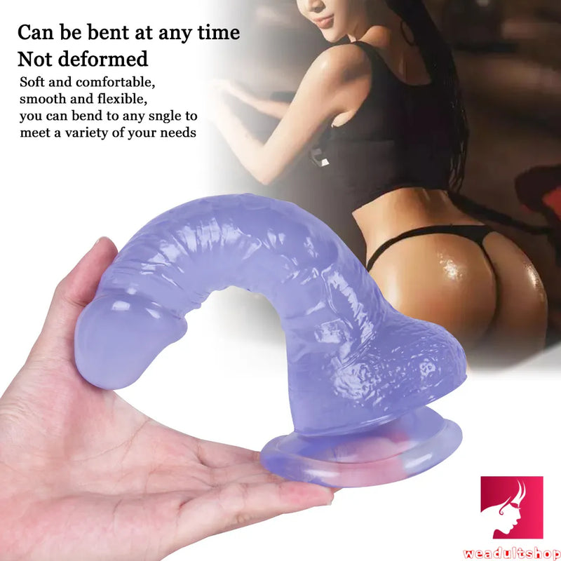 7.87in Flexible G-spot Realistic Dildo With Powerful Suction Cup