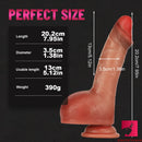 7.95in 9.84in Soft Silicone Realistic Uncut Dildo With Foreskin