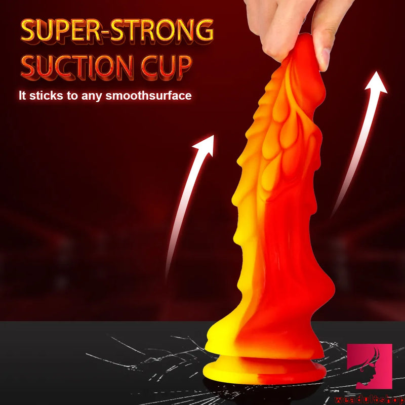 8.66in New Arrival Dragon Mixed Colors Dildo Sex Play Adult Toy