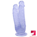 8.27in Women Fucking Dildo Textured Dual-headed Sex Toy With Sucker