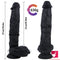 10.6in Soft Double Layer Silicone Big Long Dildo Realistic Penis Toy