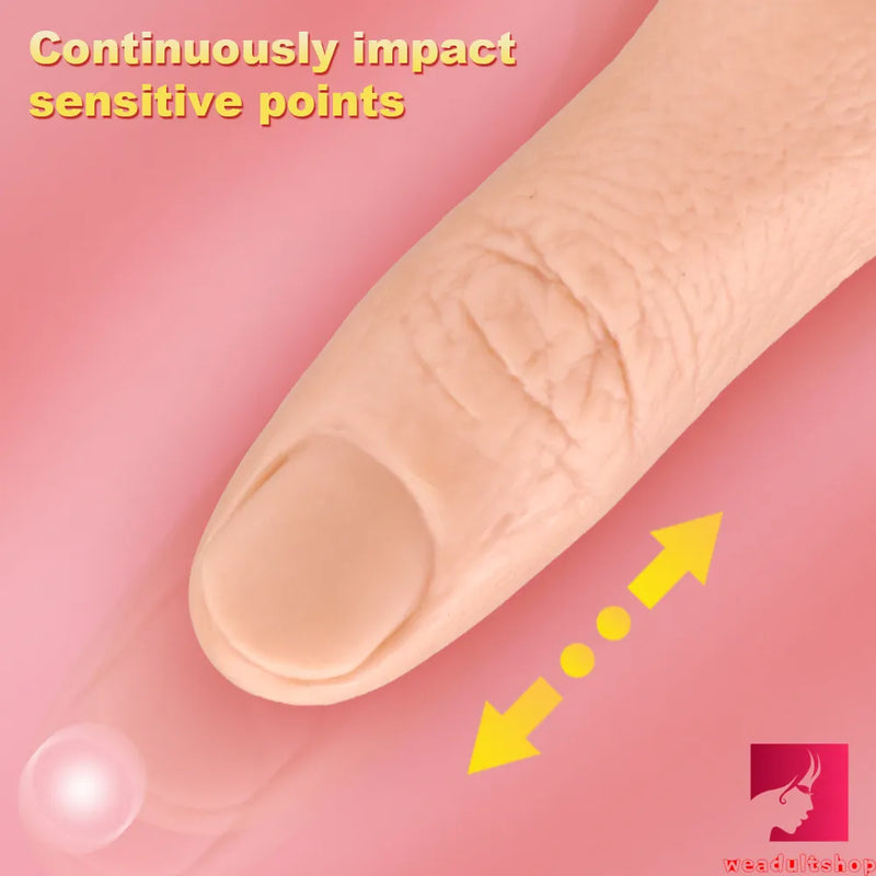 6.69in Thumb Finger Dildo Real Penis Sex Toy With Sucker