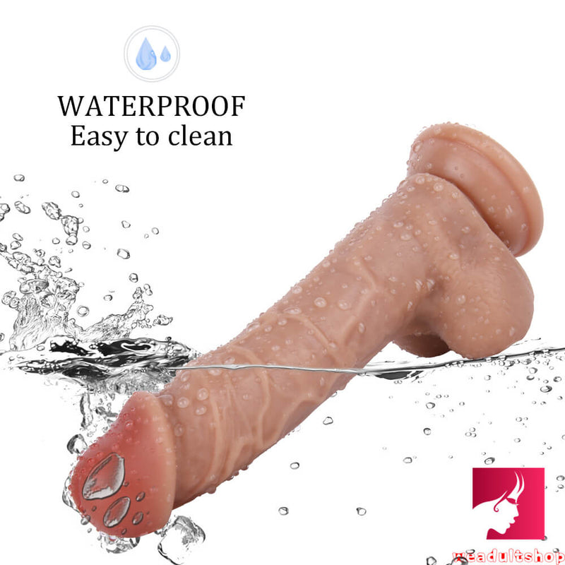 7.87in Waterproof Strong Sucker Dildo Hands Free Play Toy