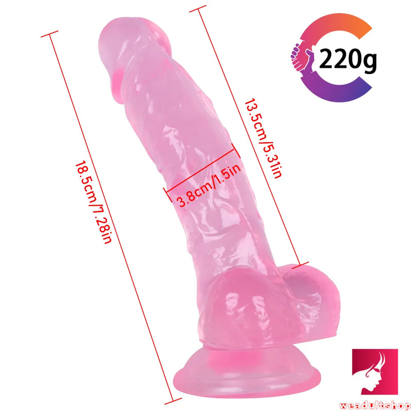 7.28in Realistic Dildo Flexible Penis With Textured Shaft Sextoy