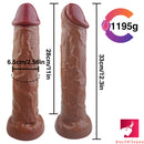 12.3in Powerful Sucker Long Dildo With Hypertrophy Glans