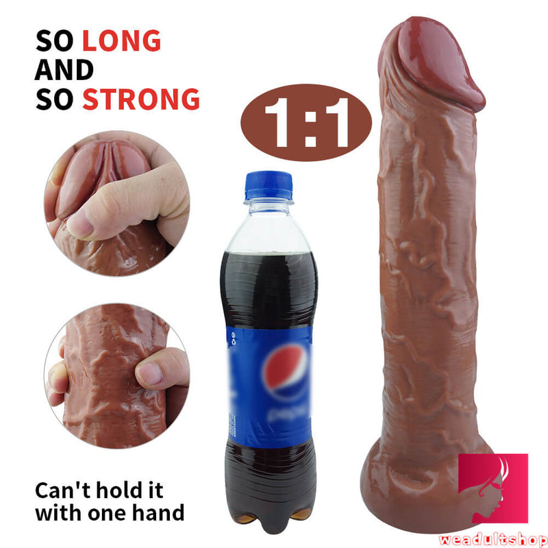 12.3in Powerful Sucker Long Dildo With Hypertrophy Glans