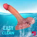 7.4in Silicone Real Flesh Men Penis Dildo With Big Sucker