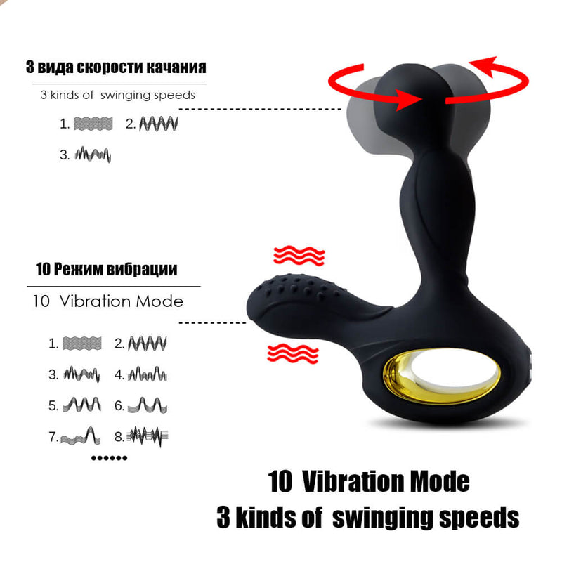 Prostate Massager Heating Rotating Toy For Gay Women - Adult Toys 