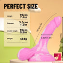 7.4in Curved Flexible Penis Dildo For Adult Women Masturbator