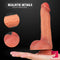 7.6in Soft Silicone Realistic Dildo With Sucker Female Masturbation