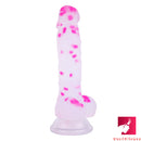 7.09in Pink White Jelly Colorful Dildo Sex Toy For Adults