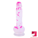 7.09in Pink White Jelly Colorful Dildo Sex Toy For Adults