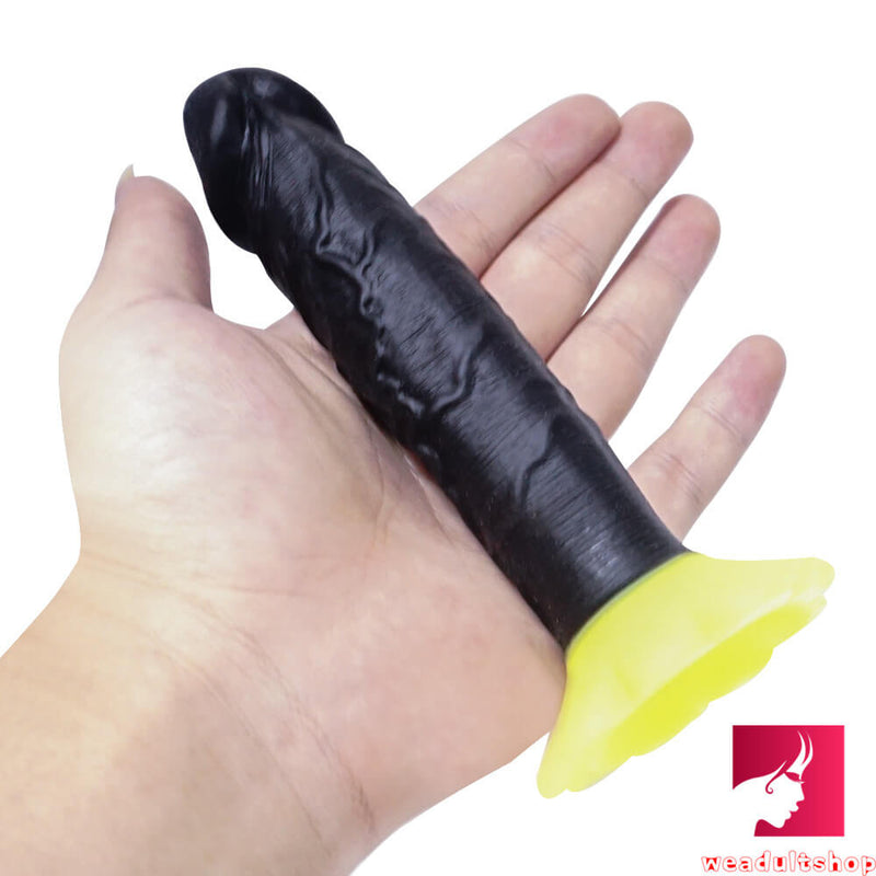 5.9in Small Thin Dildo Chrysanthemum Sucker Sex Toy For Couples