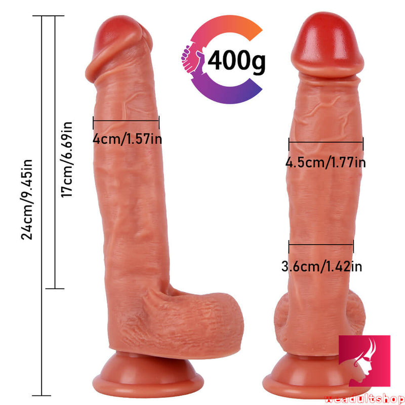 9.45in Sexy Girl Riding Dildo Sex Toy With Blue Veins For Women