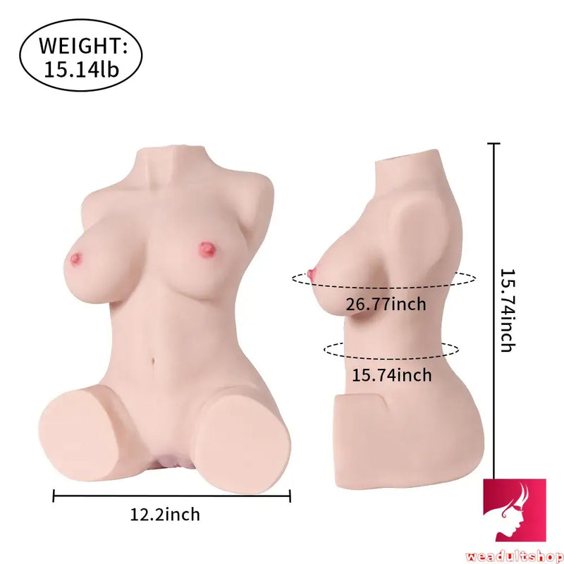 15.14lb Half Body Real Feeling TPR Sex Doll Torso For Men Fucking