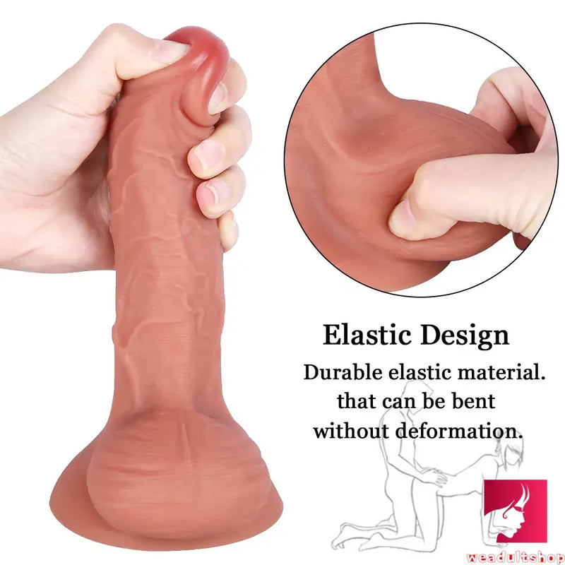 7.48in Realistic Anal Penis Hands Free Dildo With Big Sucker