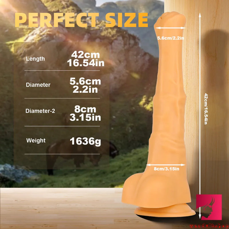 16.54in Realistic Large Horse Dildo Thick Skin Feeling Penis