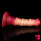 8.66in Ombre Red Purple Big Horse Dildo For Anal Fucking