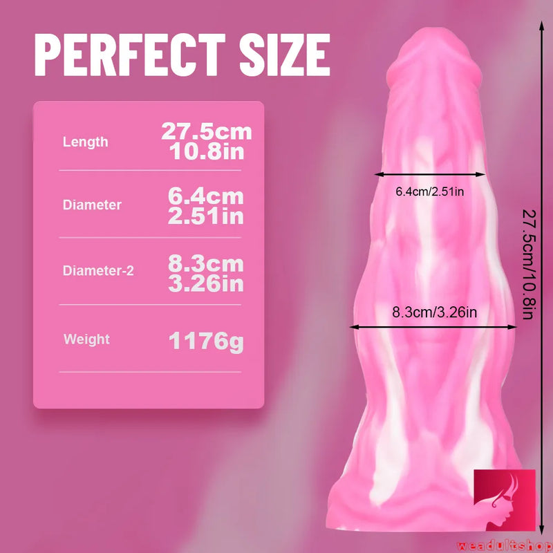 10.8in Mixed Colors Large Thick Dildo BDSM Lifelike Adult Toy