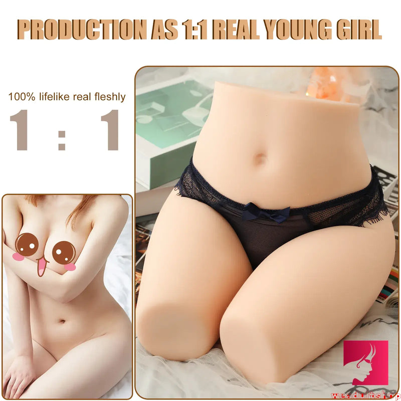 14.99lb 3D Beauty Hip TPR Sex Doll Torso For Vagina Anal Sex