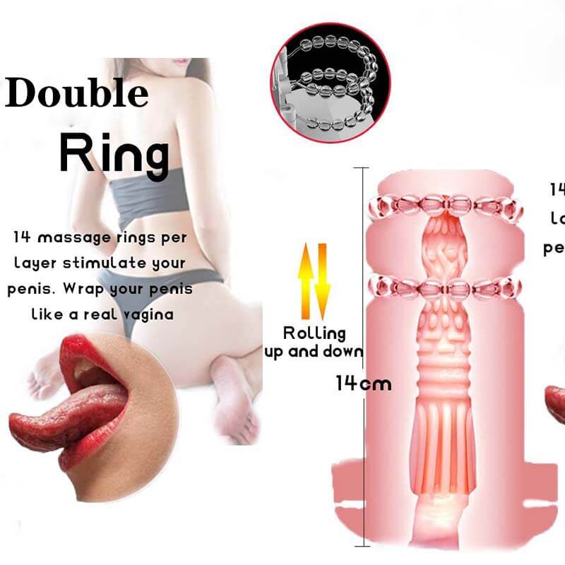 Leten Life Size Realistic Penis Male Masturbator Cup Toys - Adult Toys 