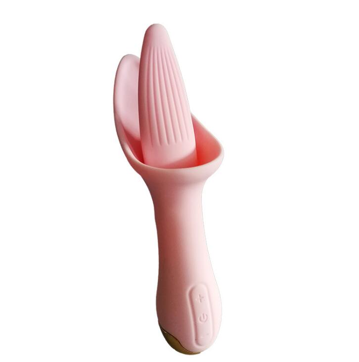 Silicone Tongue Vagina 10 Frequencies Licking Vibrator