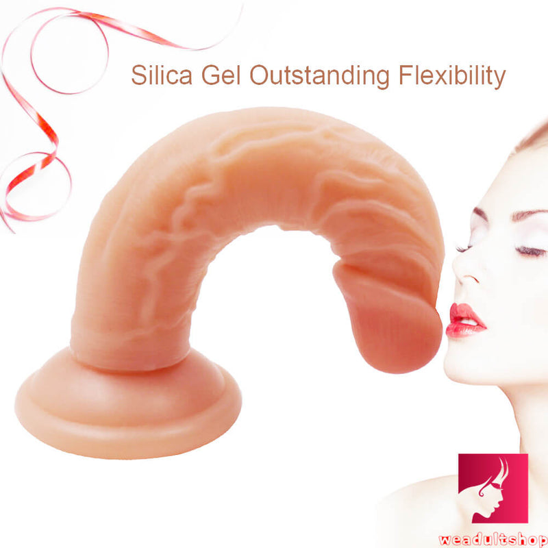 6.5in Finger Dildo Mini No Egg Real Feeling Silicone Sex Toy