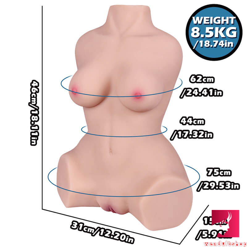 18.74lb Soft Feeling Half Body Sex Doll Torso Lifesize Sex Toy