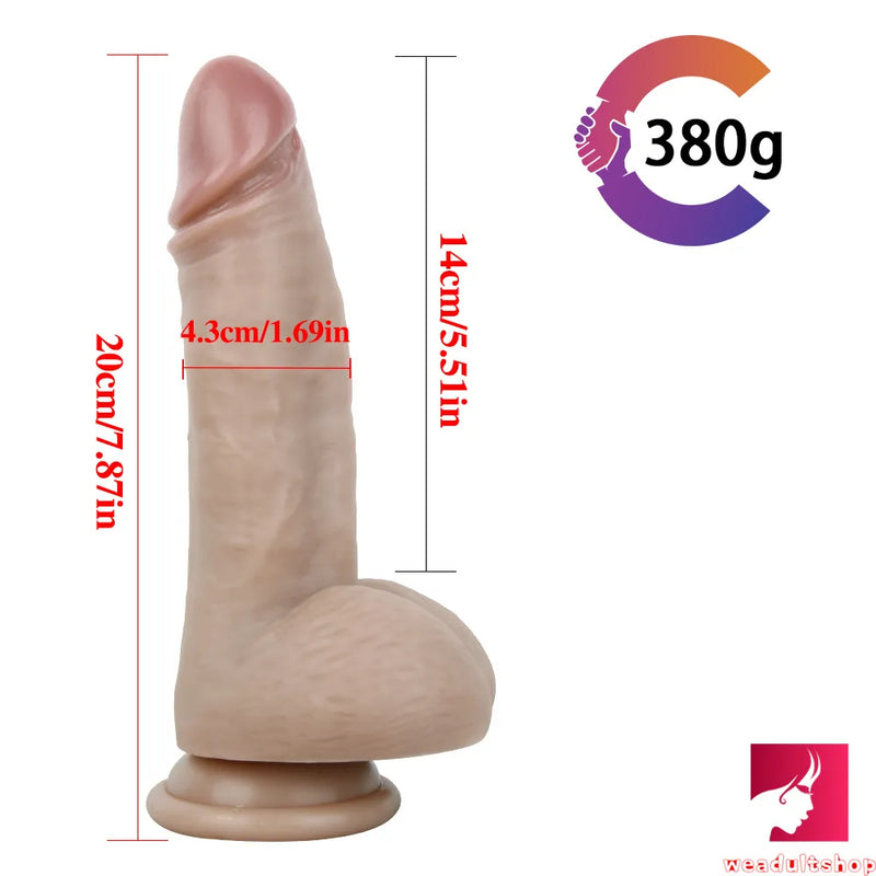 7.87in Penis G-spot Realistic Dildo with Suction Cup Adult Sex Toy