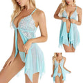 Sexy Lingerie Sleepwear Erotic Womens V Neck Lace Babydoll - Adult Toys 