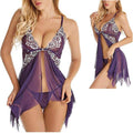 Sexy Lingerie Sleepwear Erotic Womens V Neck Lace Babydoll - Adult Toys 