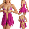 Sexy Lingerie Sleepwear Erotic Womens V Neck Lace Babydoll - Adult Toys 