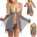 Sexy Lingerie Sleepwear Erotic Womens V Neck Lace Babydoll - Adult Toys 