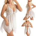 Sexy Lingerie Sleepwear Erotic Womens V Neck Lace Babydoll - Adult Toys 