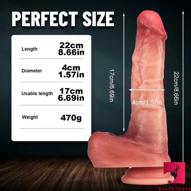 8.66in Real Looking Lifelike Dildo For Women Artificial Penis