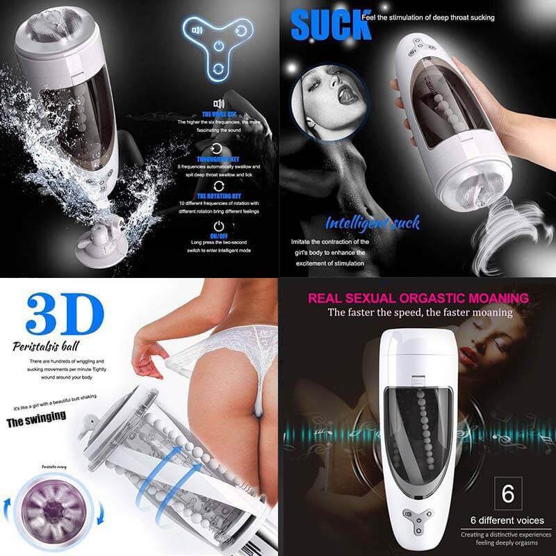 Clit Sucking Sex Toy Pussy Suction Automatic Penis Stroker - Adult Toys 