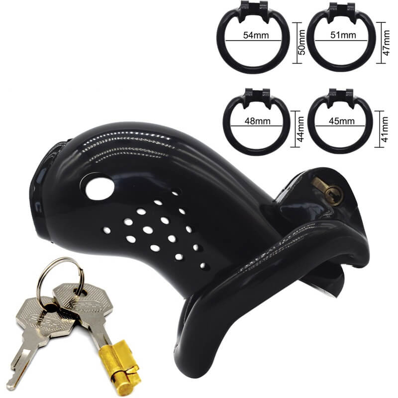 Comfortable Male Chastity Plastic Cock Cage BDSM Penis Lock Device