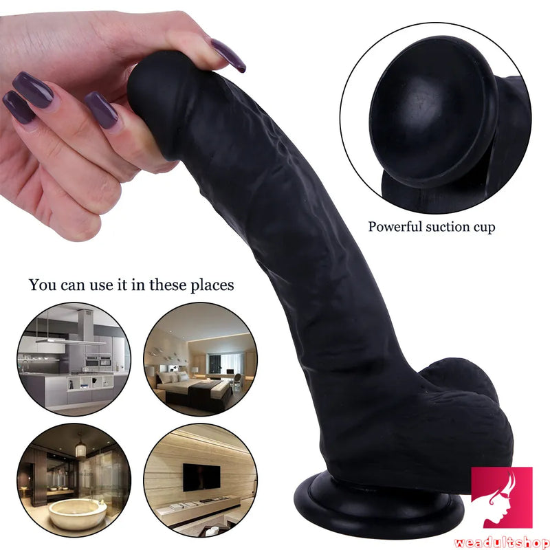 7.87in Realistic Feeling Dildo For Women Men Sex Orgasm Toy