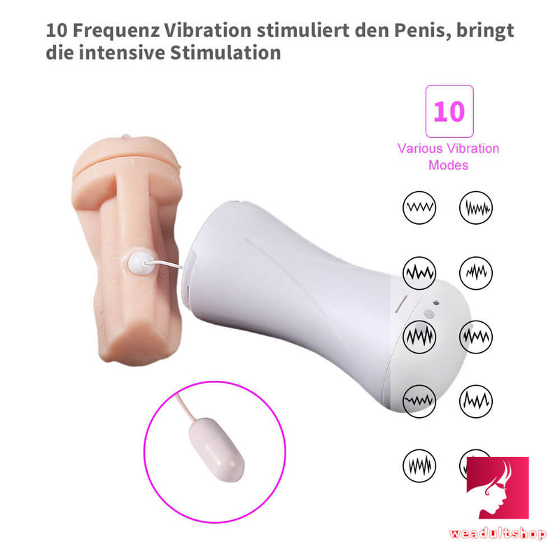 10 Frequency Vibration Voice USB Charging V Handhold Masturbator