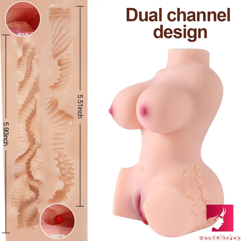 5.37lb Lifelike Half Body Sex Doll Torso For Men Breasts Fucking