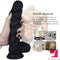 8.27in Black Body Safe Spiral Design Dildo Sex Toy For Men