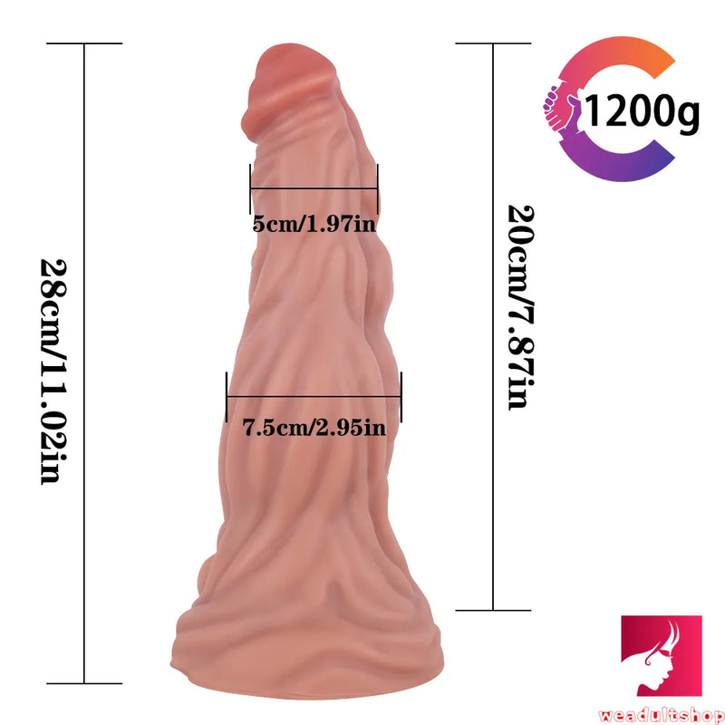 11.02in Extra Large Thick Fantasy Dildo For Anal Masturbation Toy