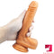 7.28in Soft Touching Feeling Silicone Gold Dildo Sex Toy
