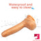 7.28in Soft Touching Feeling Silicone Gold Dildo Sex Toy