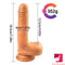 7.28in Soft Touching Feeling Silicone Gold Dildo Sex Toy