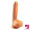 7.28in Soft Touching Feeling Silicone Gold Dildo Sex Toy